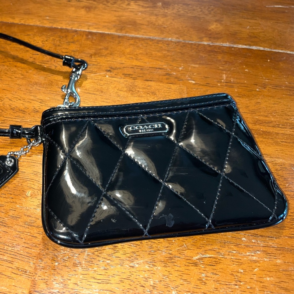 Coach Black Wristlet